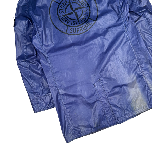 Supreme X Stone 2016 Island Heat Reactive Blue Trench Coat - Medium