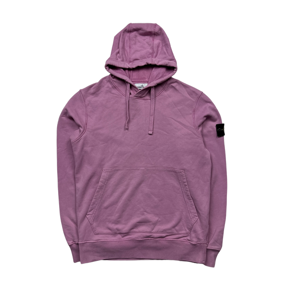 Stone Island Pink Pullover Hoodie - Large