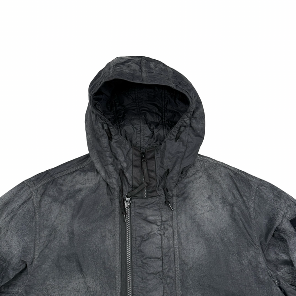 Stone Island 2026 Primaloft Dense Nylon-TC Hand Sprayed Reflective hooded Jacket - Large