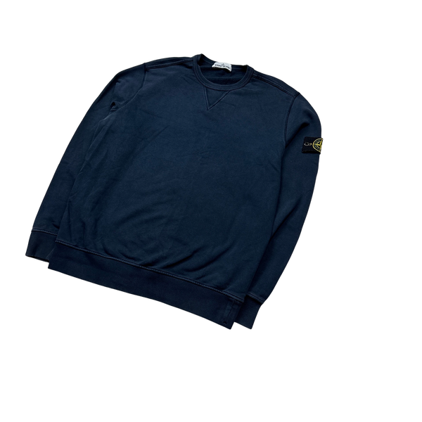 Stone Island 2018 Navy Cotton Crewneck Sweatshirt - XL