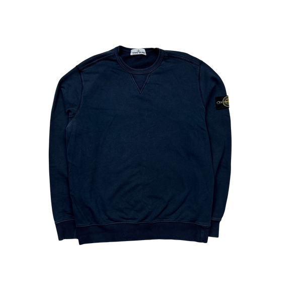 Stone Island 2018 Navy Cotton Crewneck Sweatshirt - XL