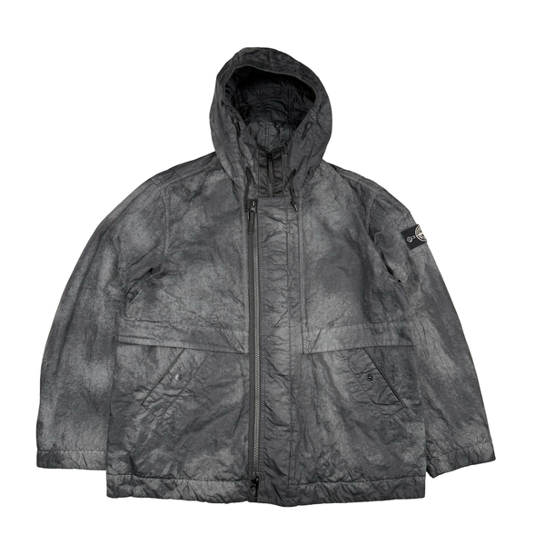 Stone Island 2026 Primaloft Dense Nylon-TC Hand Sprayed Reflective hooded Jacket - Large