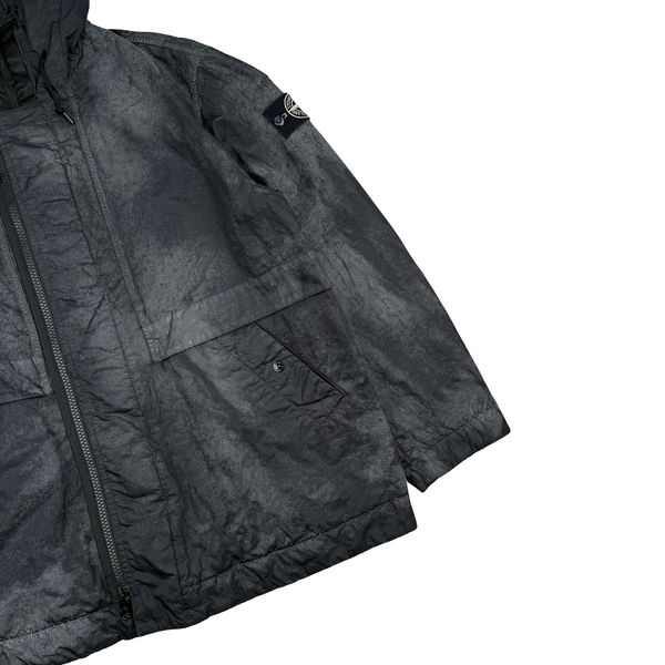 Stone Island 2026 Primaloft Dense Nylon-TC Hand Sprayed Reflective hooded Jacket - Large