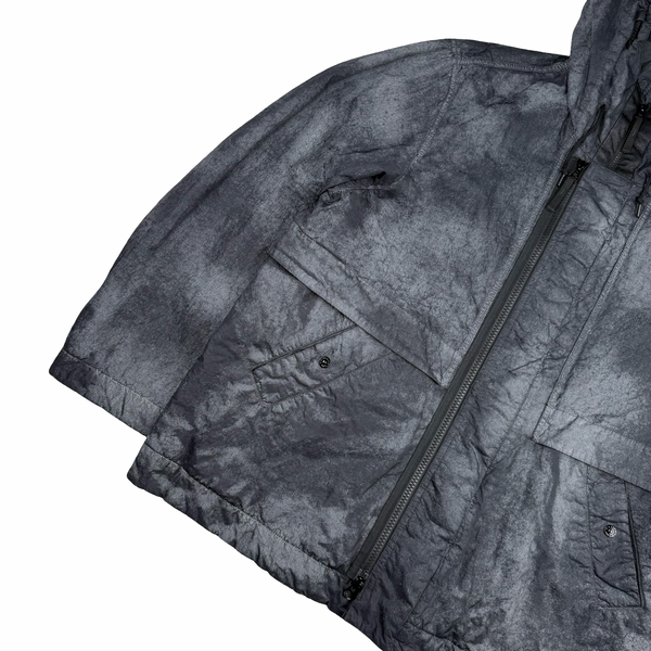Stone Island 2026 Primaloft Dense Nylon-TC Hand Sprayed Reflective hooded Jacket - Large