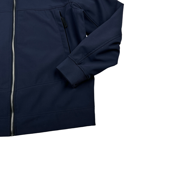 Stone Island Navy Soft Shell E Dye Hooded Jacket - XXL