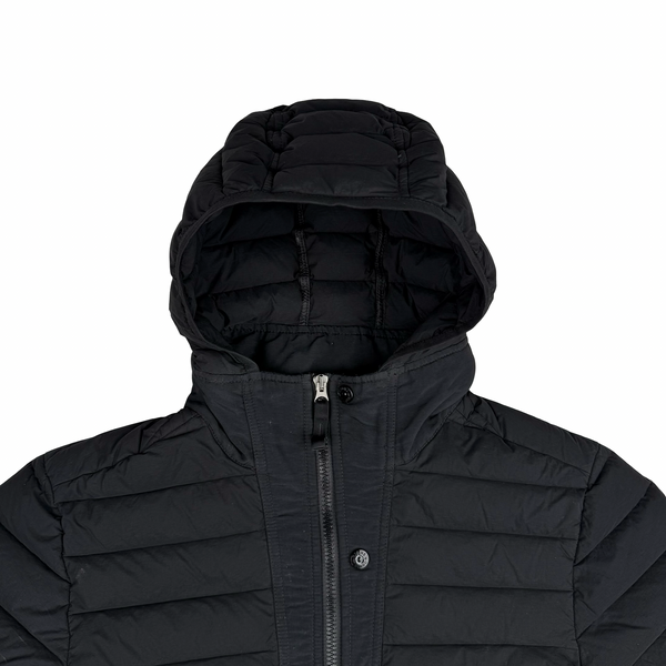 Stone Island 2019 Black Loom Woven Down Puffer Jacket - Medium