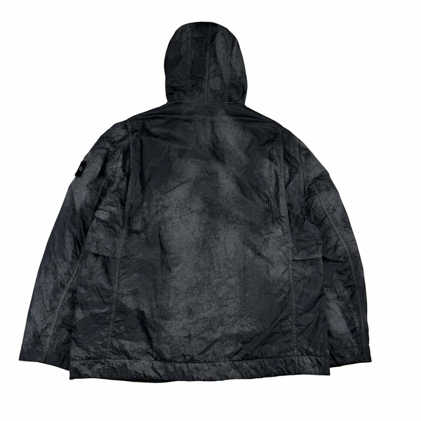 Stone Island 2026 Primaloft Dense Nylon-TC Hand Sprayed Reflective hooded Jacket - Large