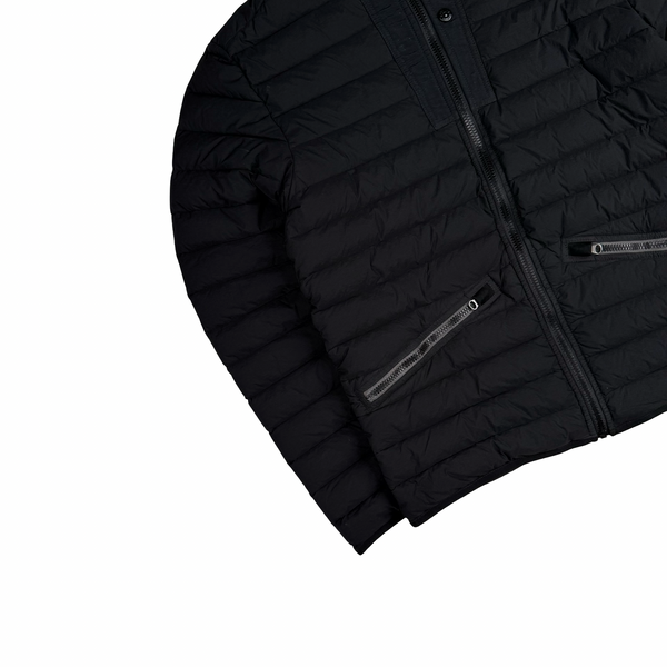 Stone Island 2019 Black Loom Woven Down Puffer Jacket - Medium