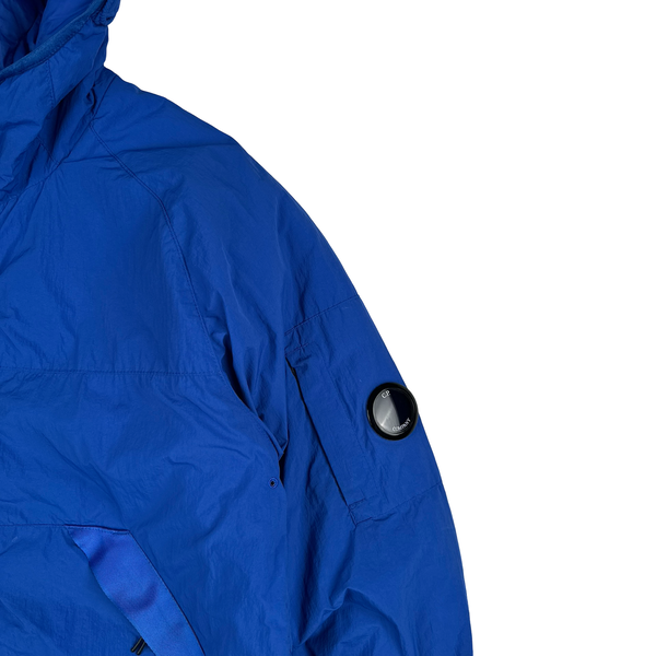 CP Company Blue GDP Hooded Polartec Lens Jacket - Medium