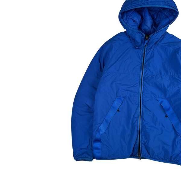 CP Company Blue GDP Hooded Polartec Lens Jacket - Medium