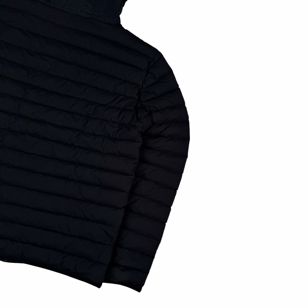 Stone Island 2019 Black Loom Woven Down Puffer Jacket - Medium