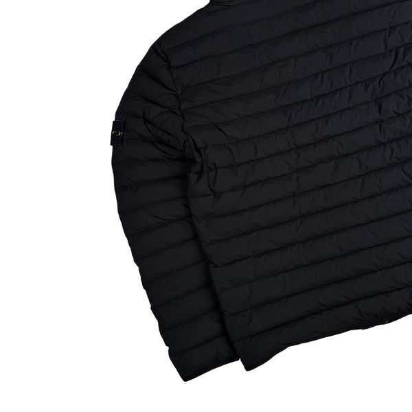 Stone Island 2019 Black Loom Woven Down Puffer Jacket - Medium