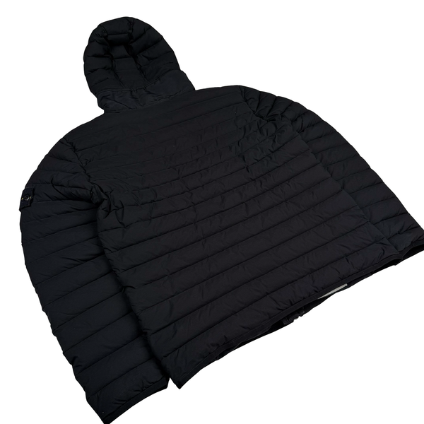 Stone Island 2019 Black Loom Woven Down Puffer Jacket - Medium