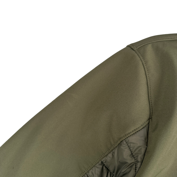 CP Company Khaki Green Soft Shell Lens Hooded Zipped Jacket - Medium