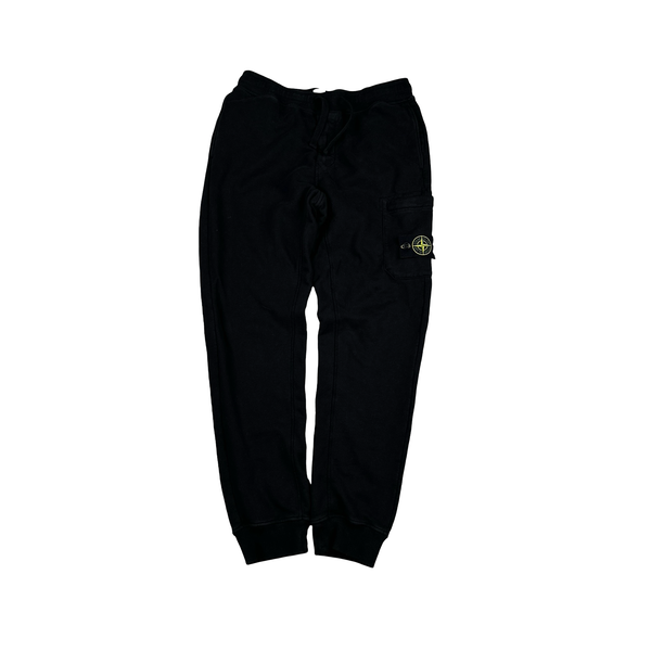 Stone Island 2022 Black Cotton Joggers - Medium