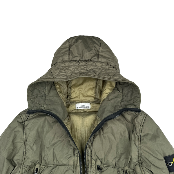 Stone Island 2019 Green Crinkle Reps NY Jacket - Medium