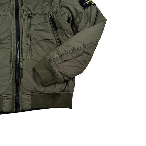 Stone Island 2019 Green Crinkle Reps NY Jacket - Medium