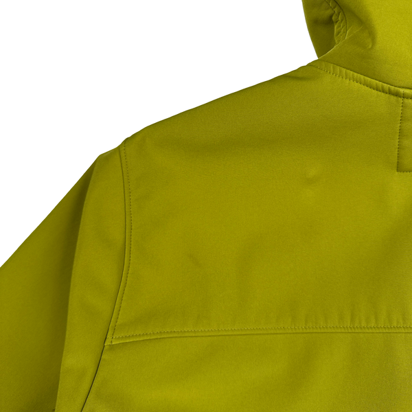 CP Company Yellow Soft Shell R Goggle Hooded Zipped Jacket - XL