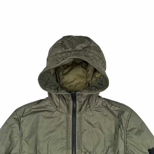 Stone Island 2019 Green Crinkle Reps NY Jacket - Medium