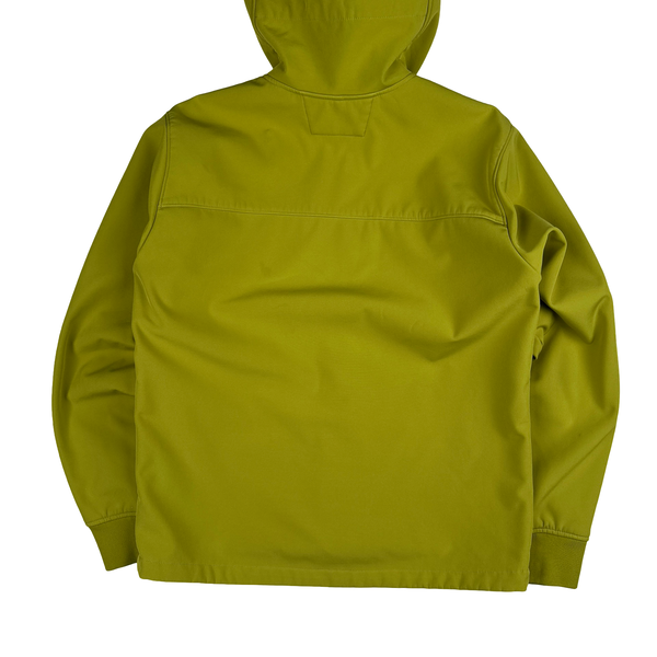 CP Company Yellow Soft Shell R Goggle Hooded Zipped Jacket - XL