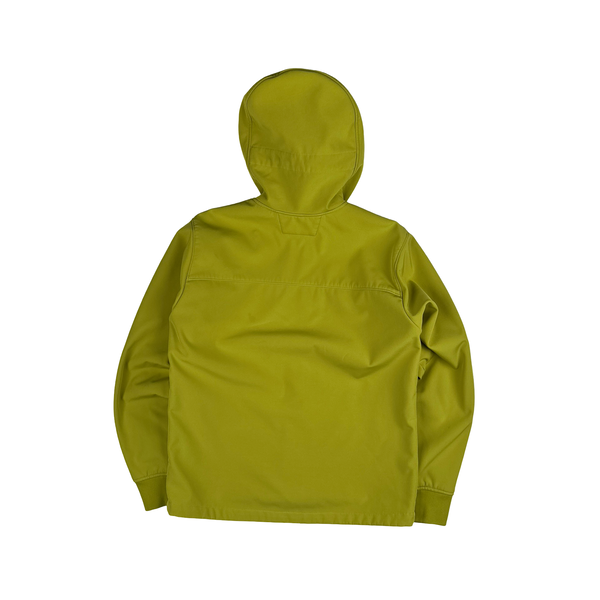 CP Company Yellow Soft Shell R Goggle Hooded Zipped Jacket - XL