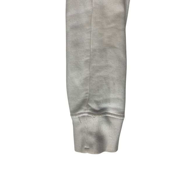 Stone Island 2020 White Cotton Pullover Hoodie - Medium