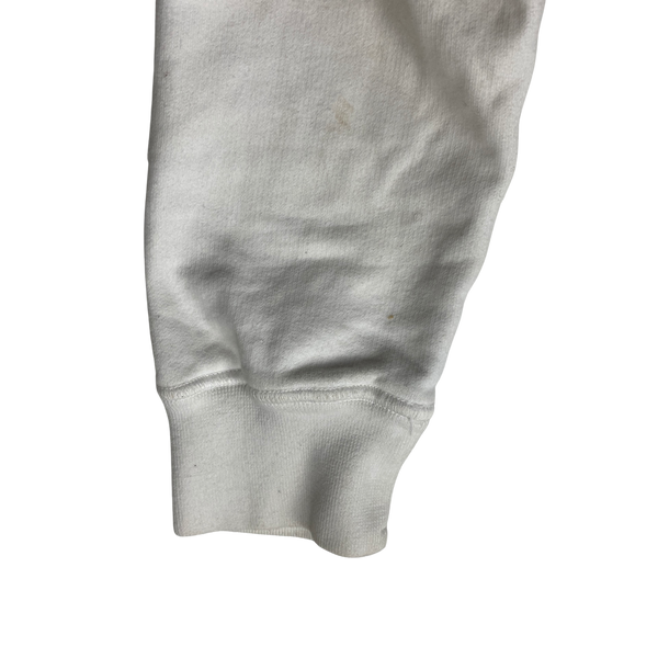 Stone Island 2020 White Cotton Pullover Hoodie - Medium