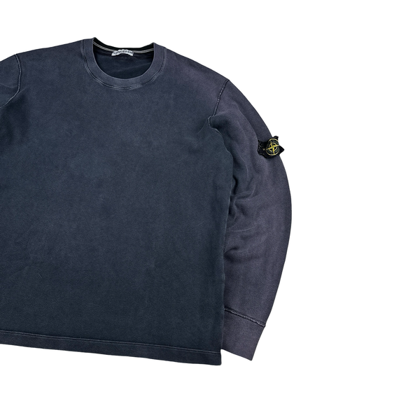 Stone Island 2008 Navy Cotton Crewneck Jumper - 3XL