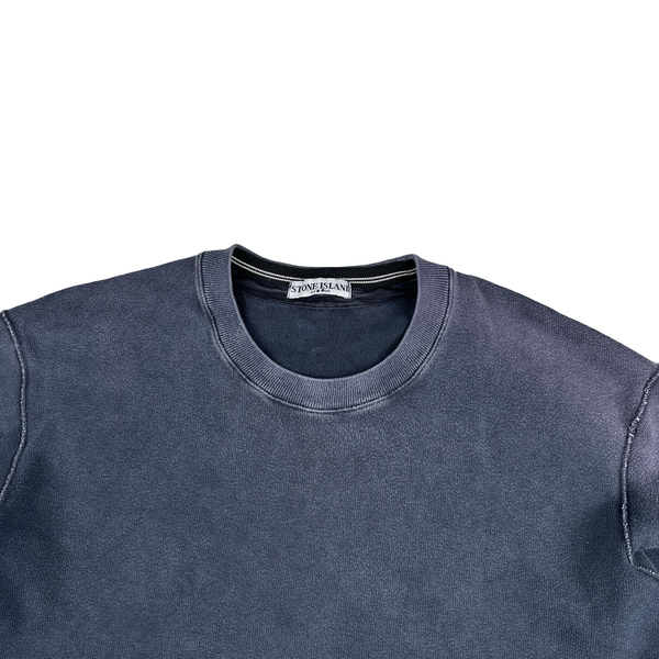 Stone Island 2008 Navy Cotton Crewneck Jumper - 3XL
