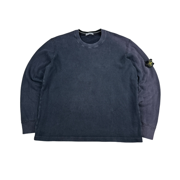 Stone Island 2008 Navy Cotton Crewneck Jumper - 3XL