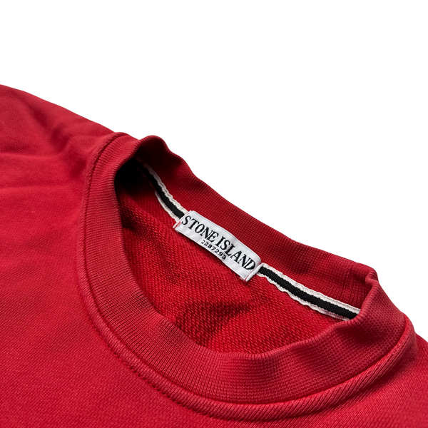 Stone Island 2011 Red Thick Cotton Sweatshirt - Large