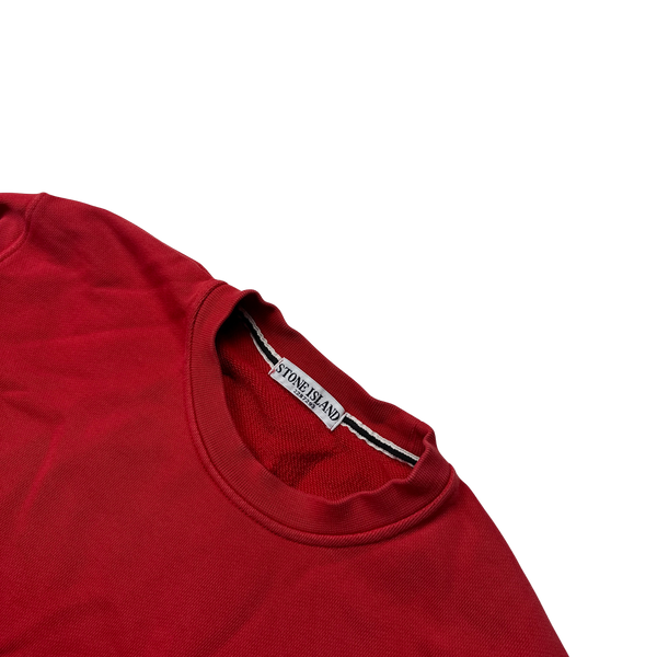 Stone Island 2011 Red Thick Cotton Sweatshirt - Large