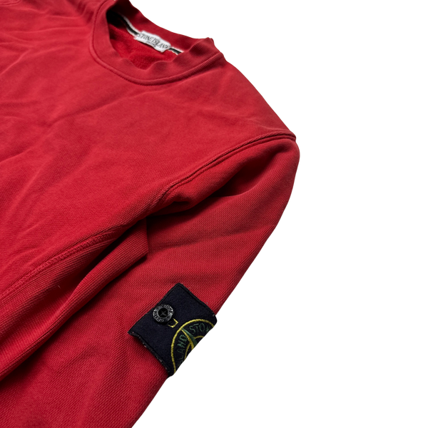 Stone Island 2011 Red Thick Cotton Sweatshirt - Large