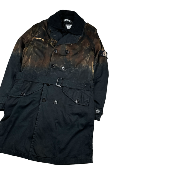 Stone Island 2008 Hand Painted Raso Gommato Lined Parka Jacket - Large