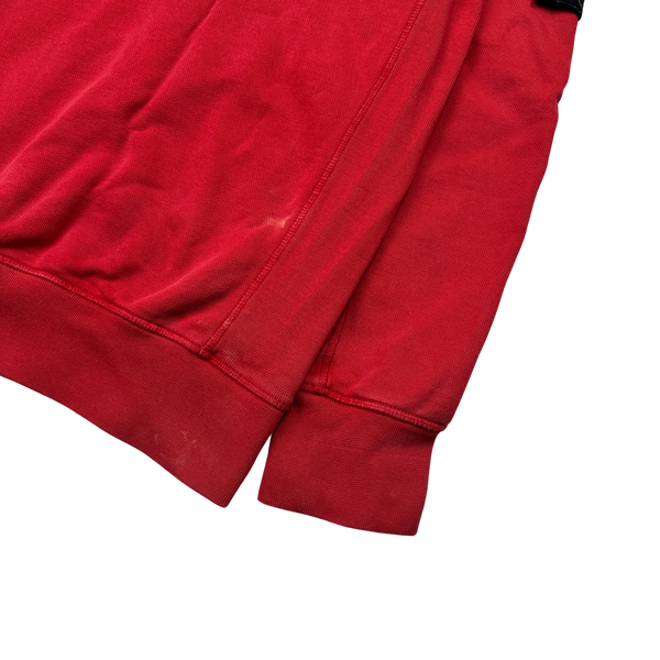 Stone Island 2011 Red Thick Cotton Sweatshirt - Large