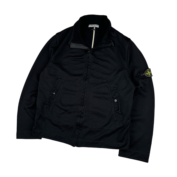 Stone Island Vintage Black 2004 Poly Zipped Track Top - XL