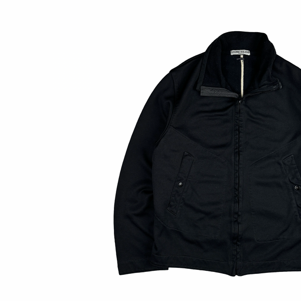 Stone Island Vintage Black 2004 Poly Zipped Track Top - XL