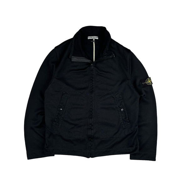 Stone Island Vintage Black 2004 Poly Zipped Track Top - XL