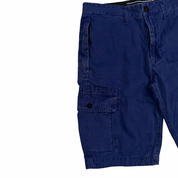 Stone Island 2022 Blue Slim Fit Cargo Shorts - 28"