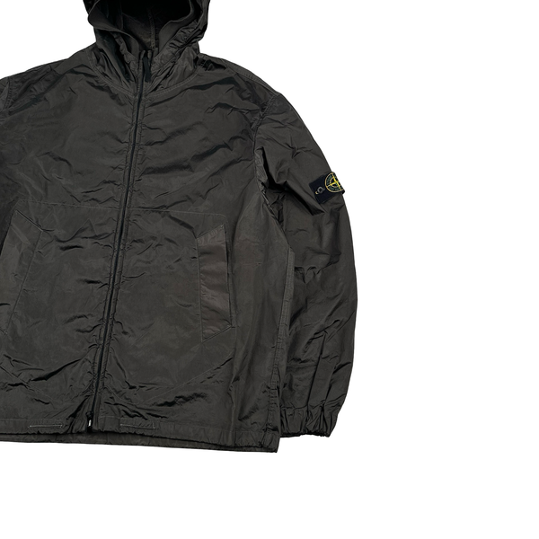 Stone Island 2005 Grey Velvet Lined Shimmer Jacket - 3XL