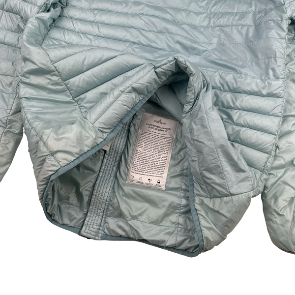 Stone Island 2023 Blue Loom Woven Chambers R Nylon Down-TC Puffer Jacket - Large