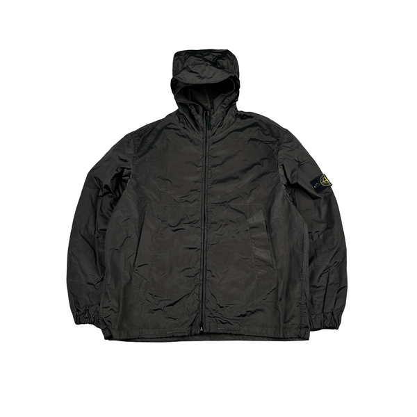 Stone Island 2005 Grey Velvet Lined Shimmer Jacket - 3XL
