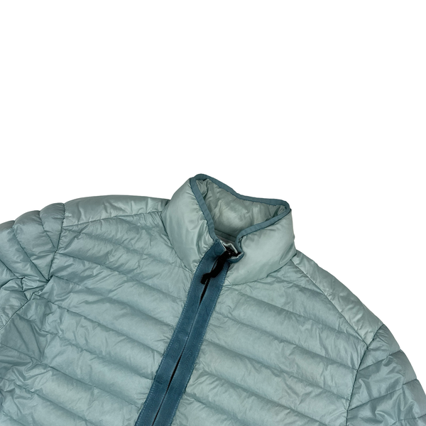 Stone Island 2023 Blue Loom Woven Chambers R Nylon Down-TC Puffer Jacket - Large