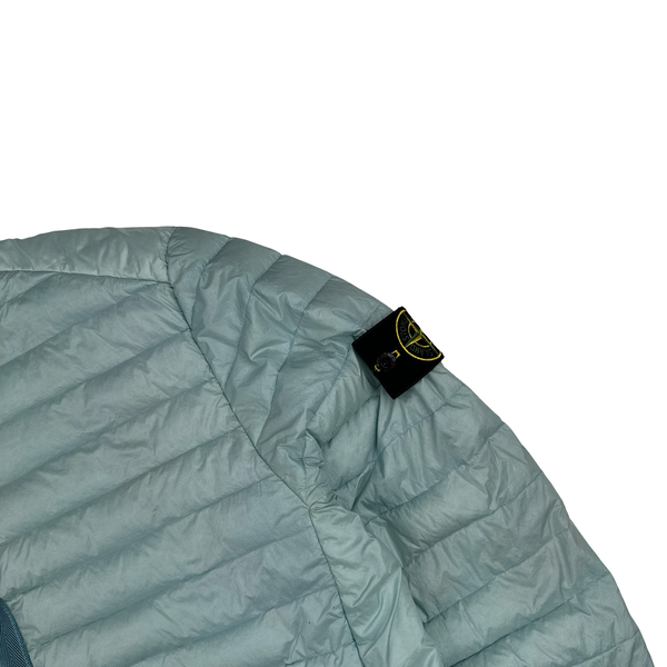 Stone Island 2023 Blue Loom Woven Chambers R Nylon Down-TC Puffer Jacket - Large