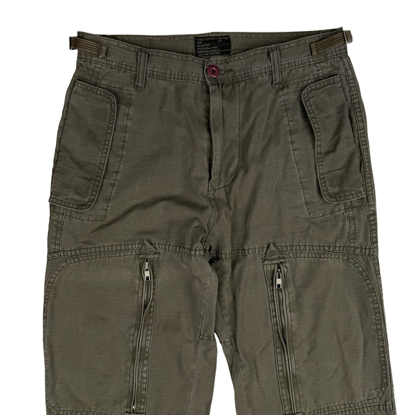 Stussy Khaki Brown Garment Dyed Cargo Trousers - 30"