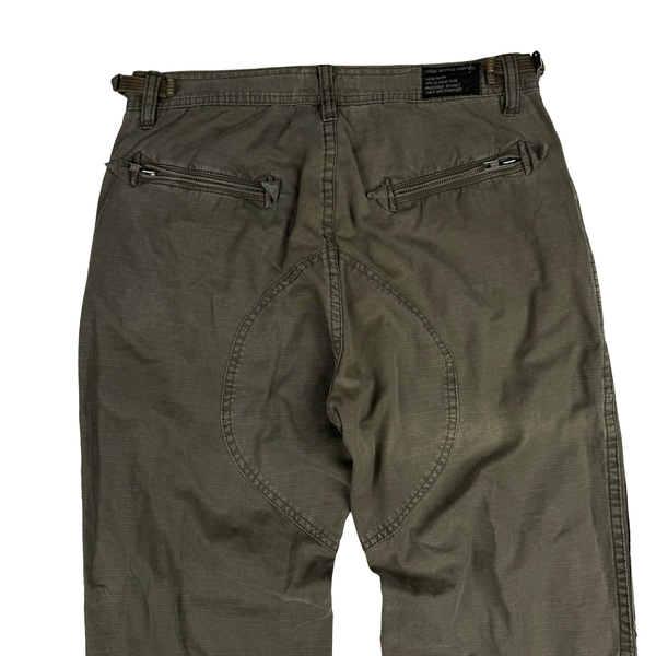 Stussy Khaki Brown Garment Dyed Cargo Trousers - 30"