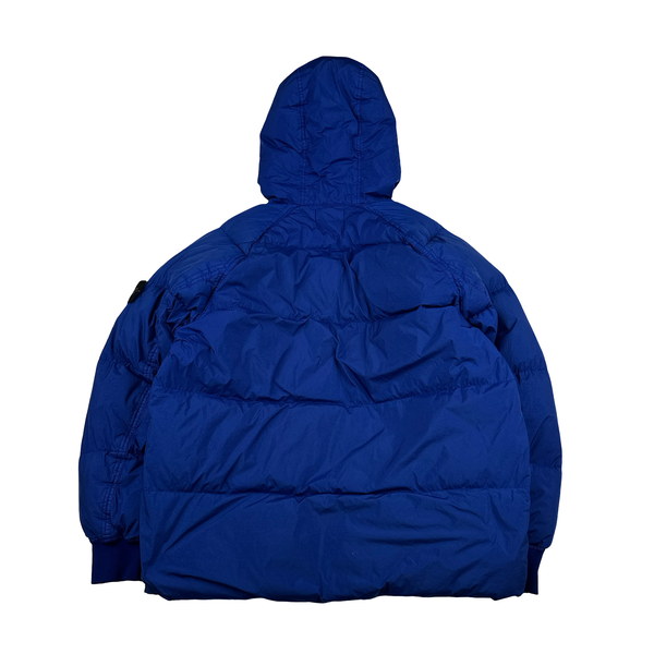 Stone Island 2023 Royal Blue Crinkle R-NY Down Puffer Jacket - XL