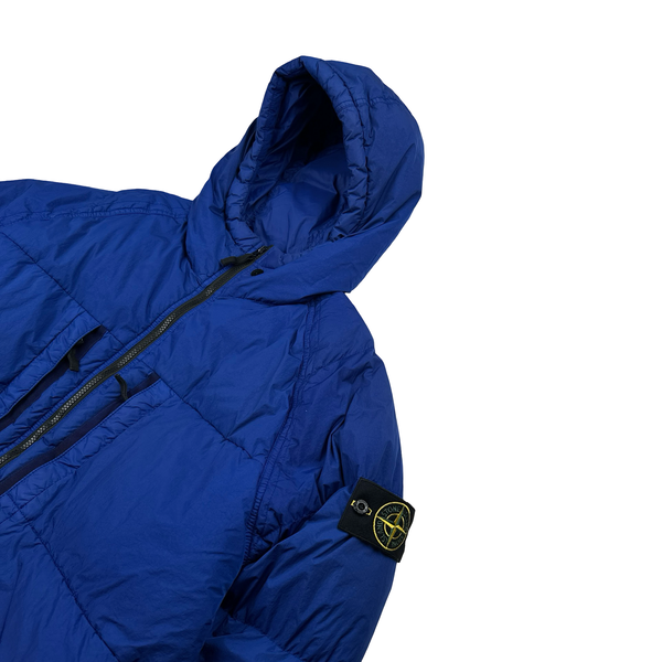 Stone Island 2023 Royal Blue Crinkle R-NY Down Puffer Jacket - XL