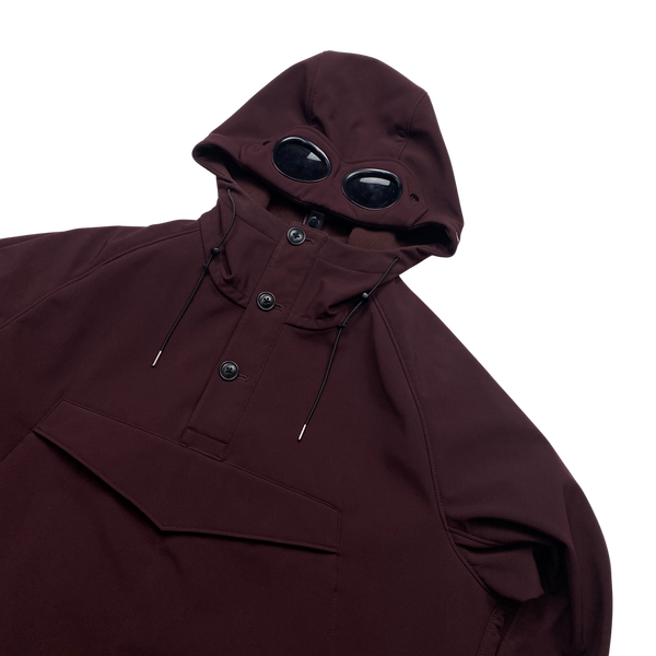 CP Company Maroon Soft Shell Goggle Pullover Smock - Medium