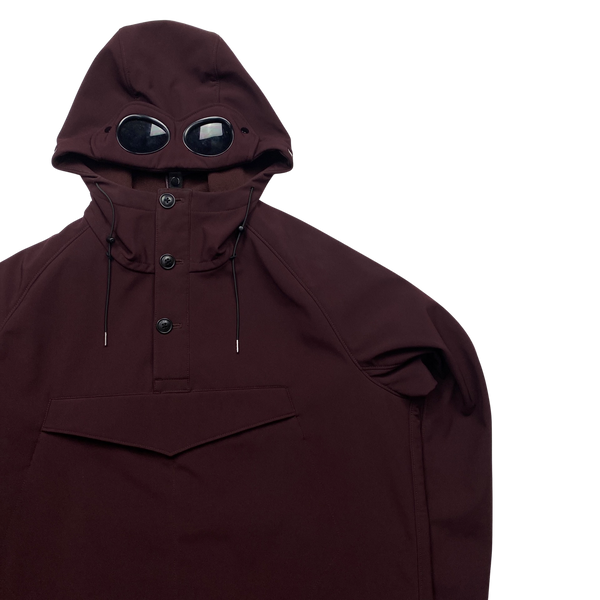 CP Company Maroon Soft Shell Goggle Pullover Smock - Medium
